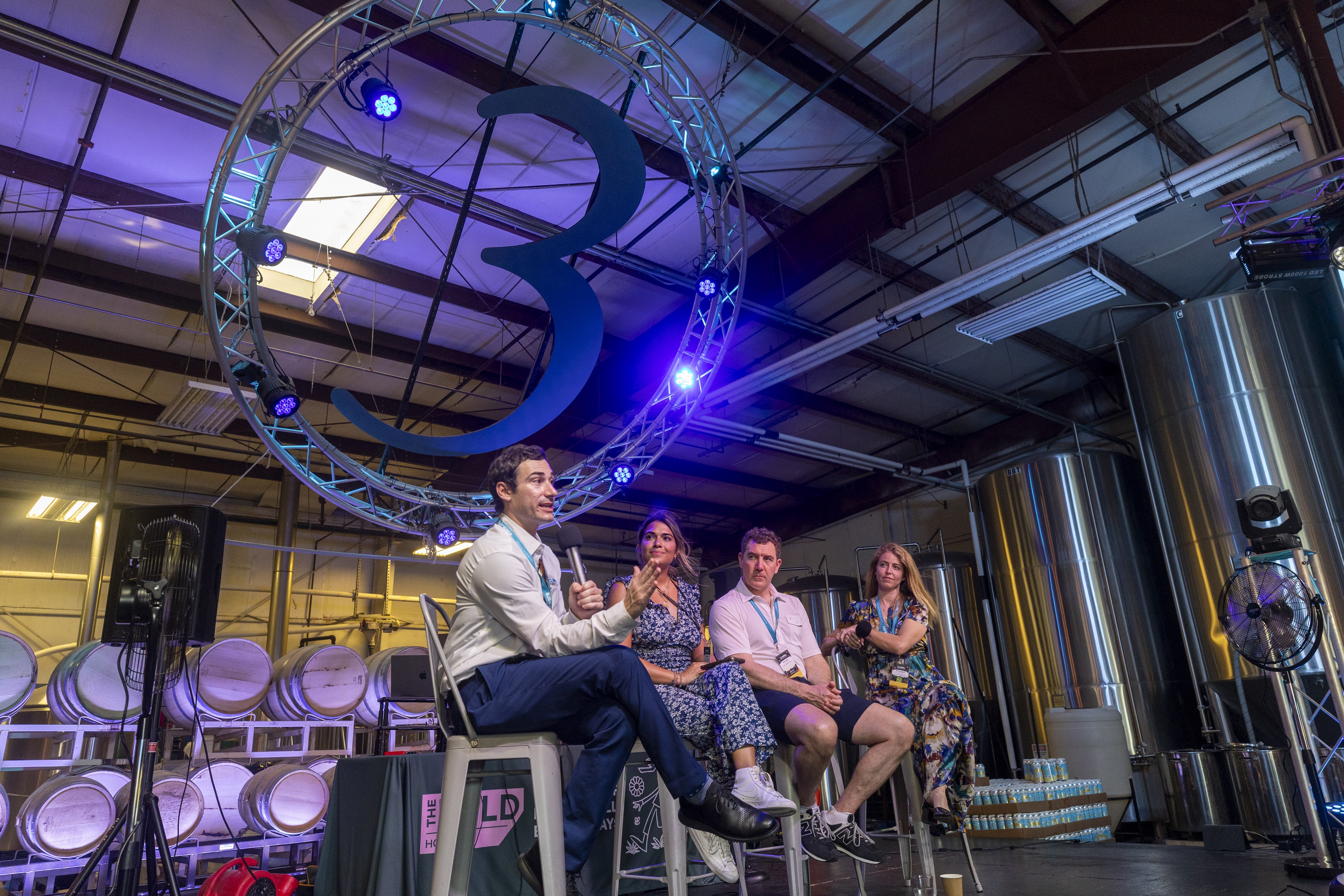 Chris Castro, Climate First Bank's Chief Sustainability Officer, speaking on a panel.